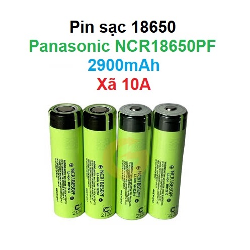 [P05] Pin sạc 18650 Pansonic NCR18650PF xã 10A 2900mah Japan Có mã QR in chìm trên thân pin