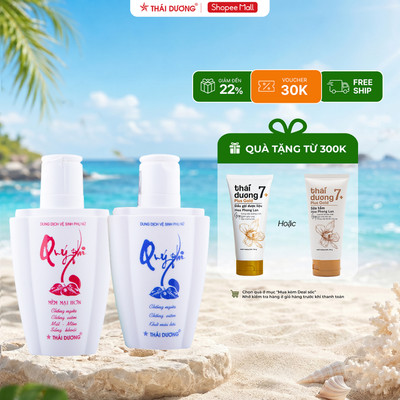 Dung dịch vệ sinh phụ nữ Quý Phi 120ml - Sao Thái Dương (Có che tên)