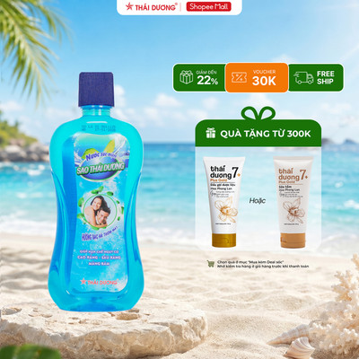 Nước súc miệng Sao Thái Dương Bạc hà thơm miệng trắng răng chai 500ml - Sao Thái Dương