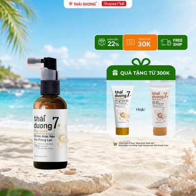 Xịt tóc dược liệu Thái Dương 7 Plus Gold (Chai 60ml, Hoa Phong Lan)