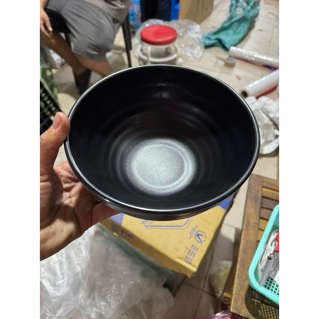 Tô phở melamine đen nhám cao cấp , combo10 tô nhựa meca , tô nhựa / chén nhựa melamine