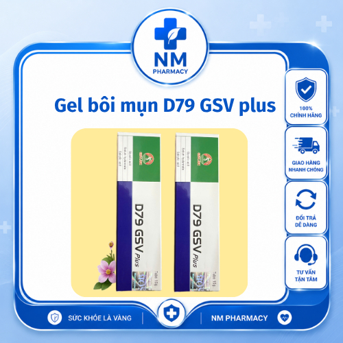 D79 GSV Plus (15g) - Gel bôi ngừa mụn ẩn, Giảm thâm, Kiểm soát dầu nhờn, Tái tạo da 15g