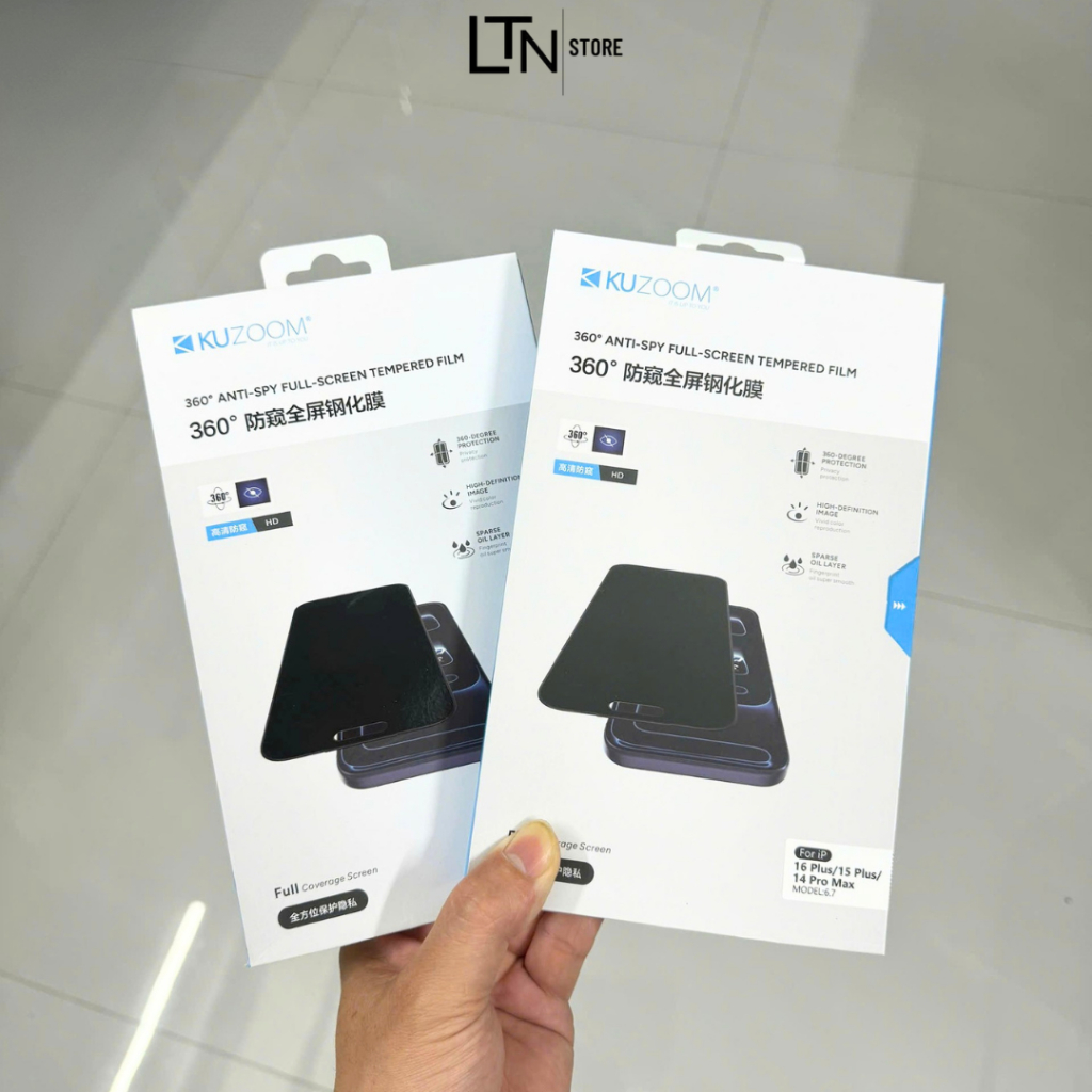 Cường Lực Kuzoom Chống Nhìn Trộm 4 Chiều 360 Độ Chính Hãng Dành Cho Ip