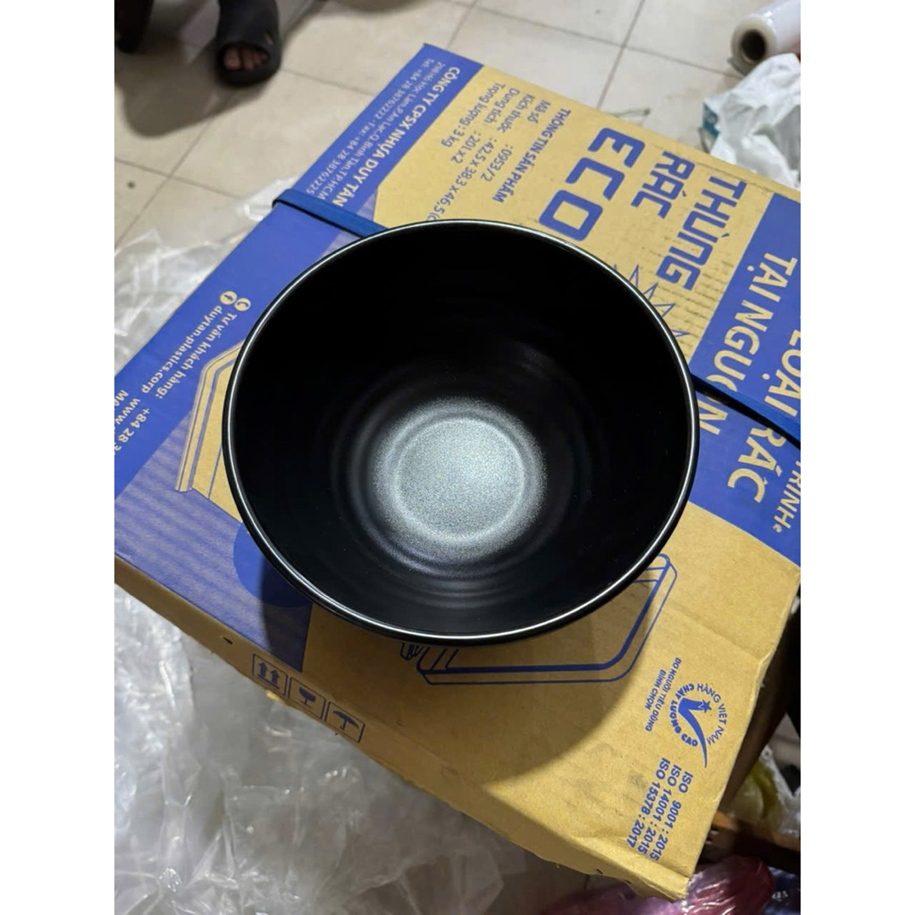 Tô phở melamine đen nhám cao cấp , combo10 tô nhựa meca , tô nhựa / chén nhựa melamine