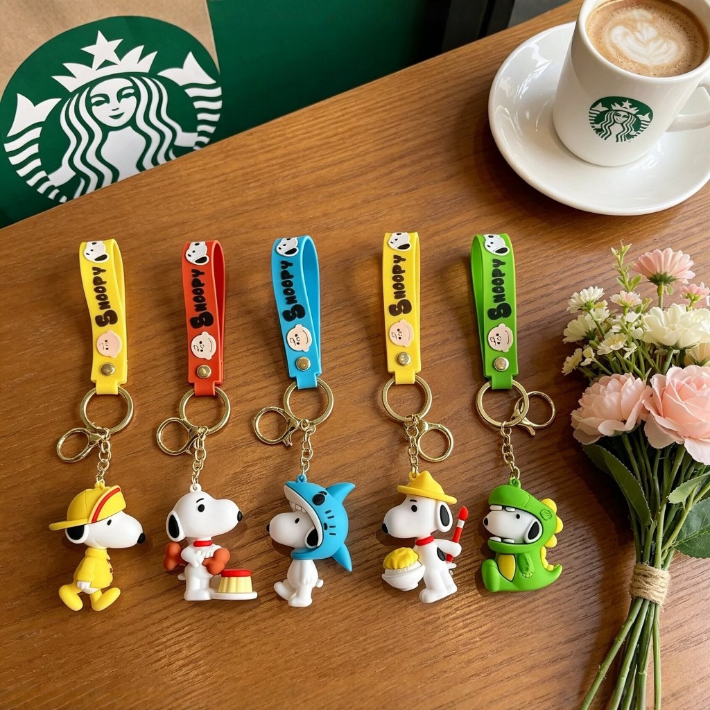 Móc khóa chú cún Snoopy đáng yêu ngộ nghĩnh mẫu mới nhất, keychain Snoopy