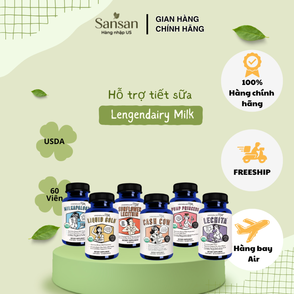 Legendairy Milk Cho Mẹ Sau Sinh | Cash Cow Liquid Gold Pump Princess Lechita Milkapalooza Lecithin