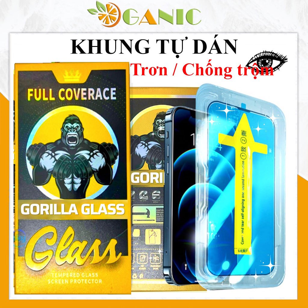 Cường lực khung tự dán iphone xs max 17 18 Pro max 16 Pro max 15 14 pro 11 pro 12 pro max 13 pro max Xr- Full màn hình