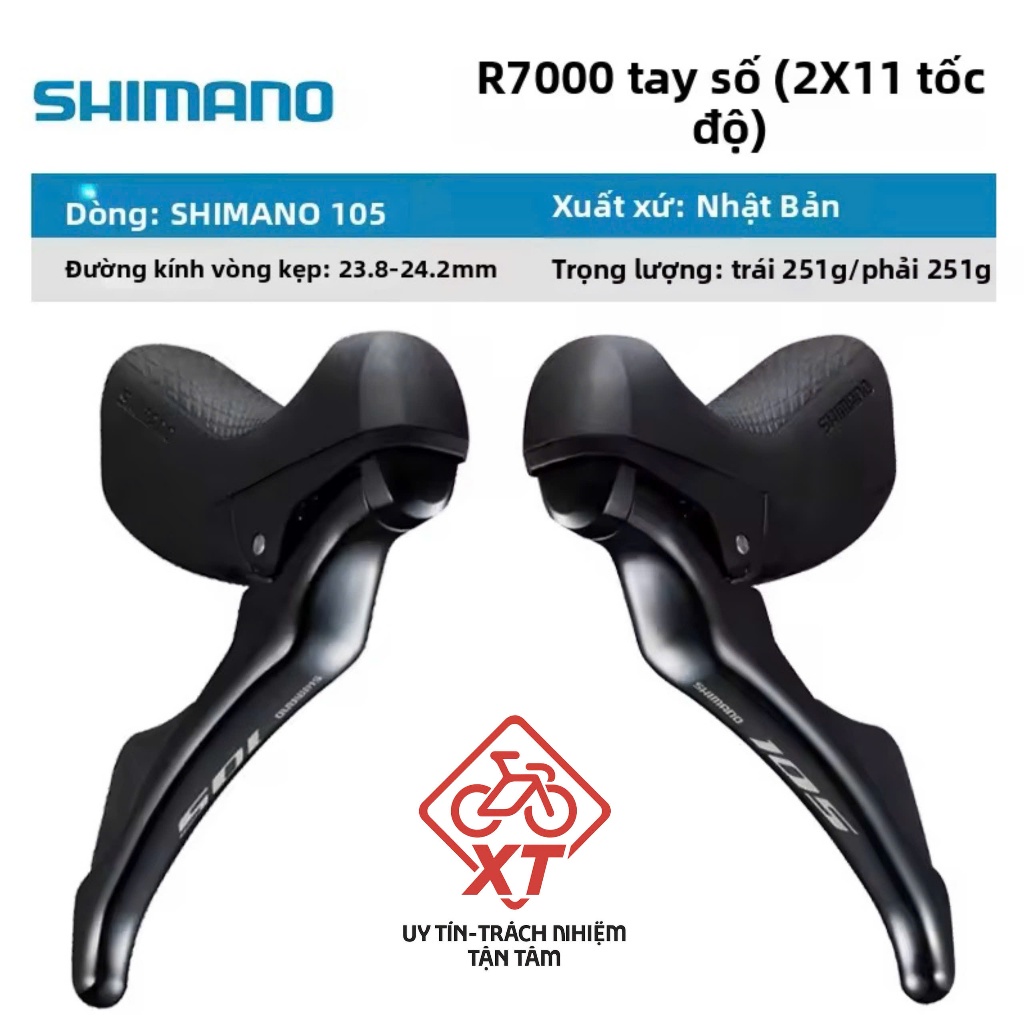TAY LẮC SHIMANO 105 ST-R7000 DÂY ÂM (2x11 TỐC ĐỘ), TAY ĐỀ LẮC SHIMANO 105 R7000 TAY ĐỀ SANG SỐ SHIMA