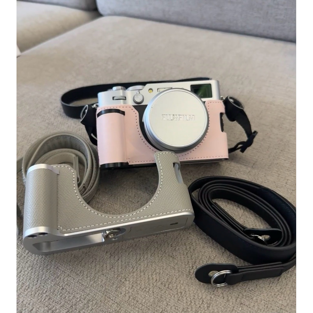 Bao Da SHELV Da Bò Thật Cho Fujifilm X100VI | Half Case Cao Cấp Có Grip Cầm Tay