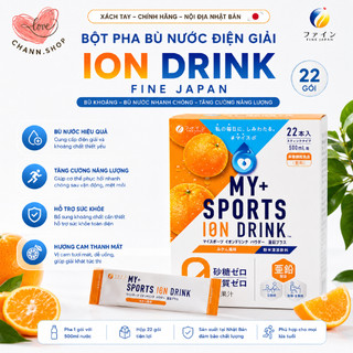 Mới Bột pha bù nước điện giải ION DRINK Fine Japan bù khoáng 22 gói Nhật Bản