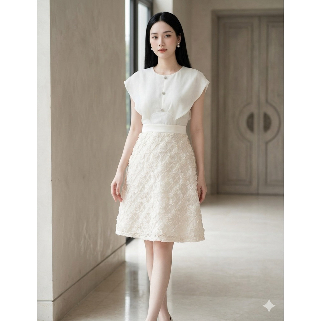 thanh lý váy tiệc thiết kế sz m của Mullet Boutique (eo 68)