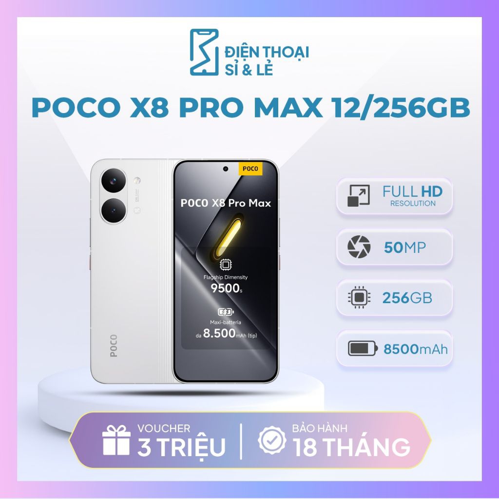 Điện Thoại Poco X8 Pro Max 12/256GB.