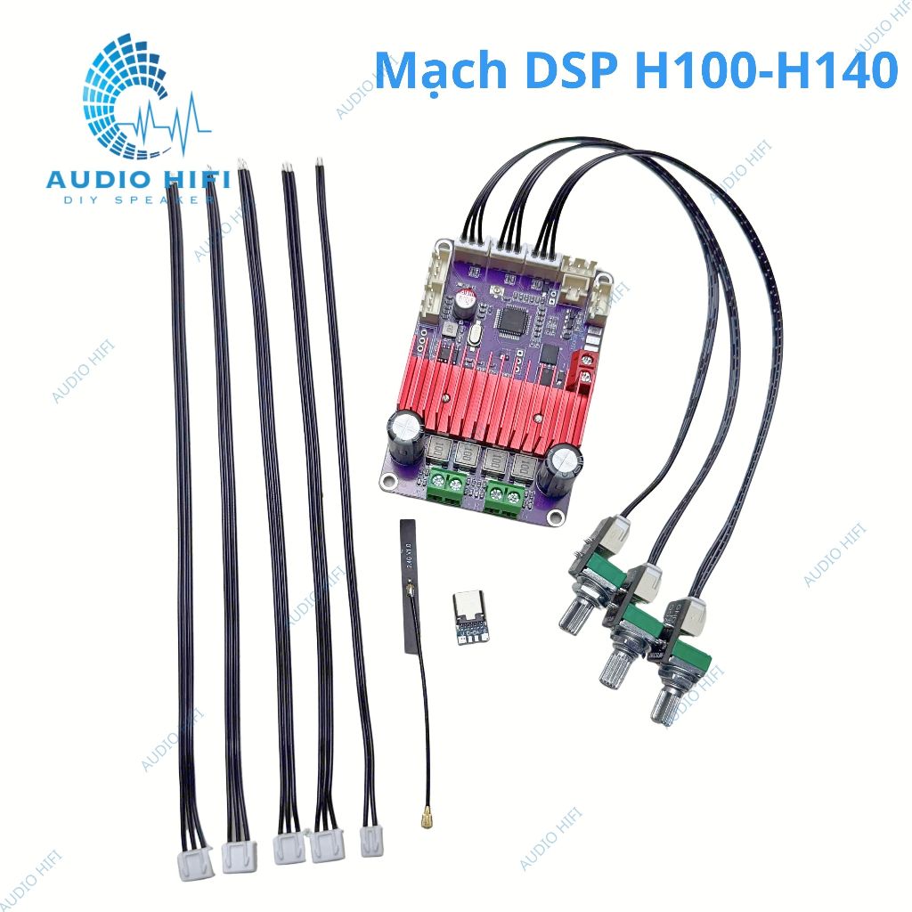 Mạch DSP H100 - H140  kèm pre số do HIFISOUND sản xuất chất âm cực hay kéo được hầu hết các cặp loa,