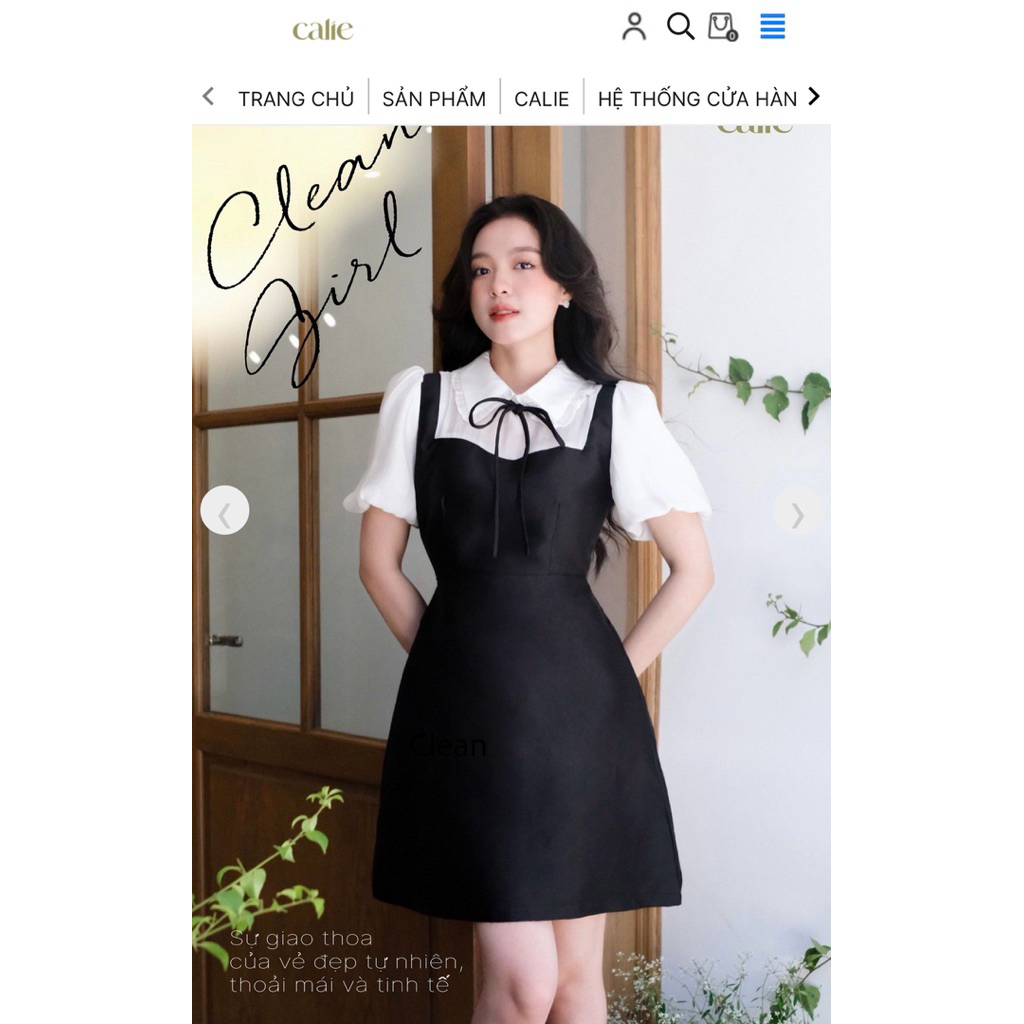 Pass Đầm tafta phối tơ tiểu thư brand Calie House (Mua 470k) | Mới 95% | Size S fit Size M