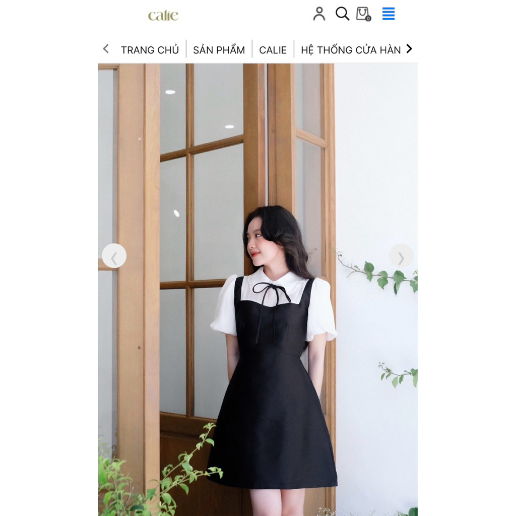Thanh lý Đầm tơ tiểu thư brand Calie House (Mua 470k) | Mới 95% | Size S fit Size M