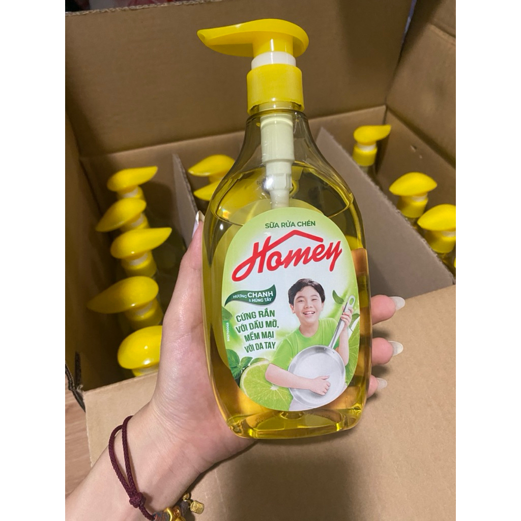 Nước Rửa Chén Homey Hương Chanh & Húng Tây – Sạch Dầu Mỡ, Khử Mùi Tanh, Dịu Nhẹ Da Tay