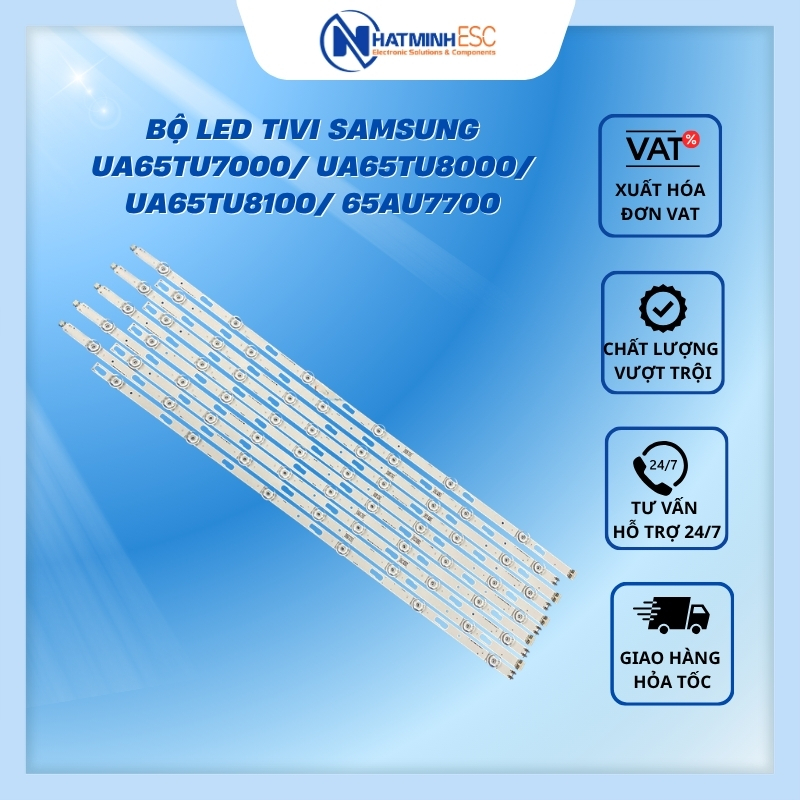 Bộ LED tivi SAMSUNG UA65TU7000/ UA65TU8000/ UA65TU8100/ 65AU7700 (10 thanh nối T3)