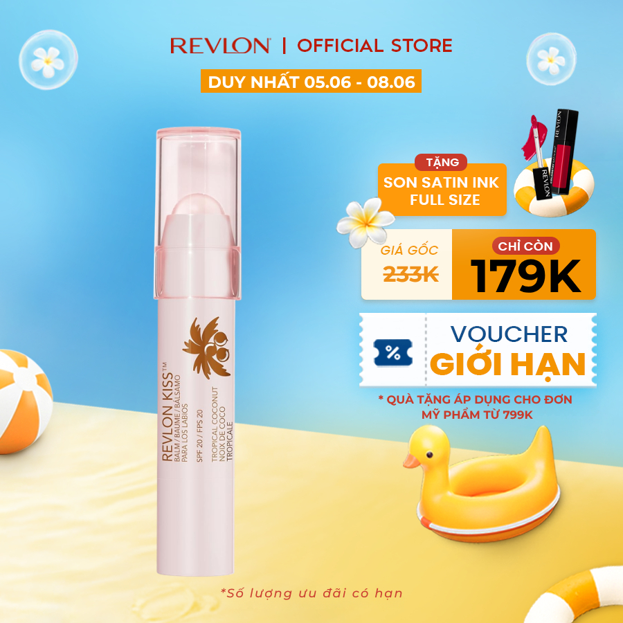 Son Dưỡng Môi Chống Nắng Có Màu Và Không Màu Revlon Kiss Balm 2.6g | BigBuy360 - bigbuy360.vn