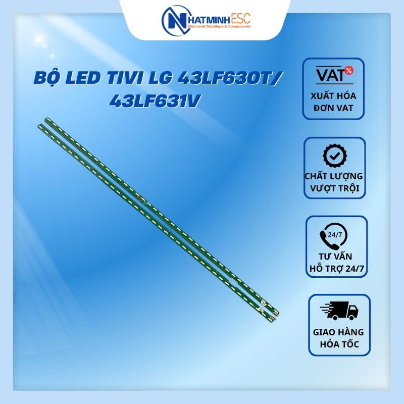 Bộ LED tivi LG 43LF630T/ 43LF631V (2 thanh viền 39 LED 3V N1)