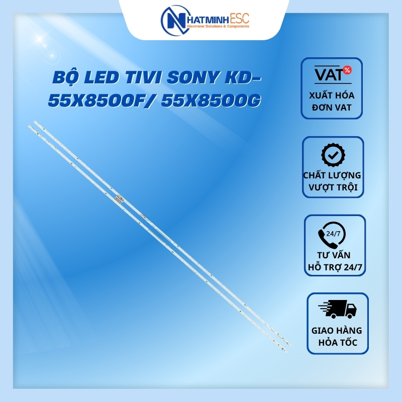 Bộ LED tivi SONY KD-55X8500F/ 55X8500G (2 thanh viền 54 LED 6V N2)