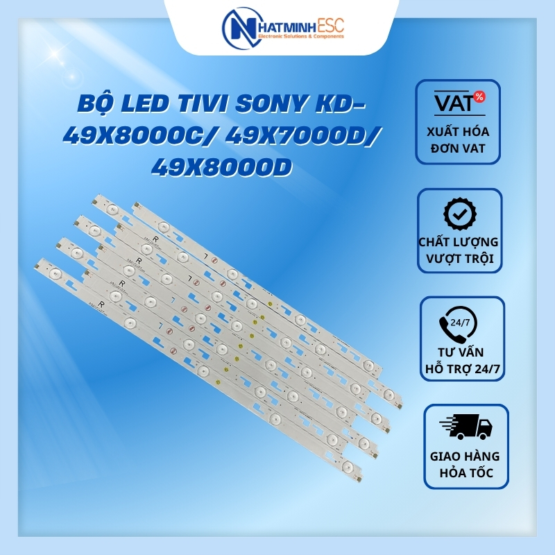 Bộ LED tivi SONY KD-49X8000C/ 49X7000D/ 49X8000D (8 thanh 3V N2)