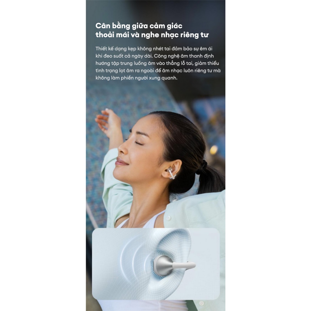 Tai Nghe Bluetooth EDIFIER COMFO BASS | Thiết Kế Kẹp Vành Tai | Thời Gian Sử Dụng Tới 22H | Bảo Hành 15 Tháng | BigBuy360 - bigbuy360.vn
