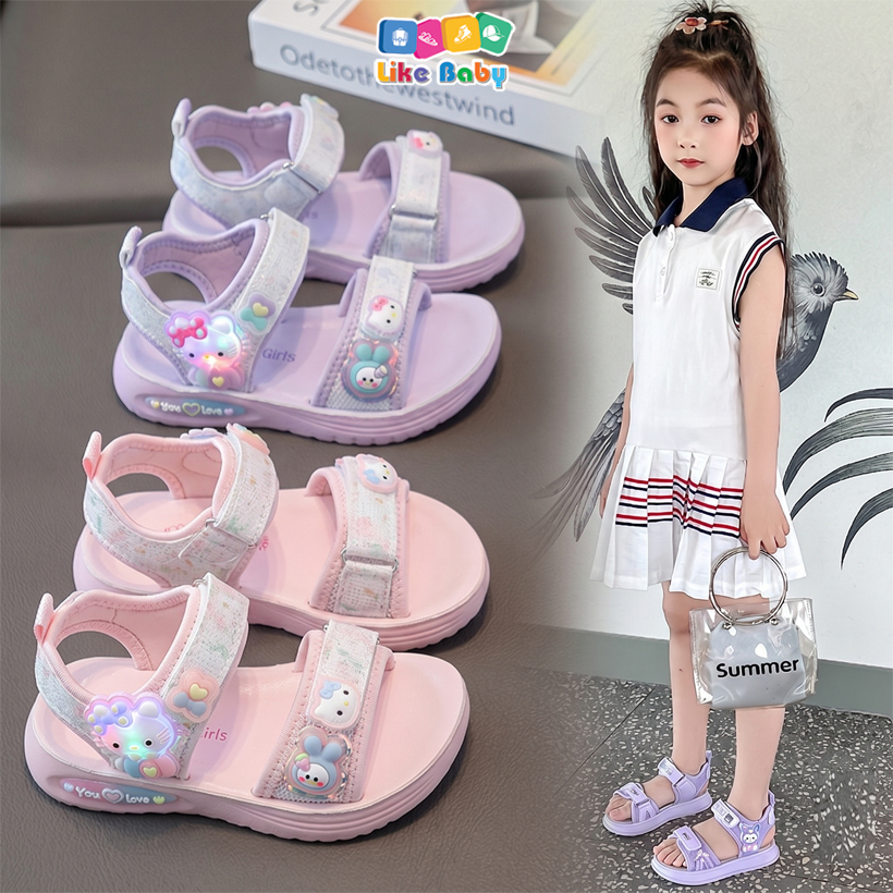 Dép Sandal Bé Gái Phong Cách Hàn Quốc Hoạt Hình Dễ Thương Đế Êm Chống Trơn Trượt từ 2-6 tuổi D261
