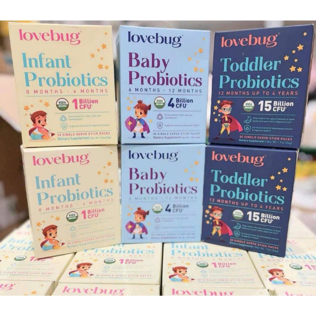 Men vi sinh cho bé Lovebug probiotics, bổ sung lợi khuẩn, hỗ trợ tiêu hóa, tăng đề kháng cho bé