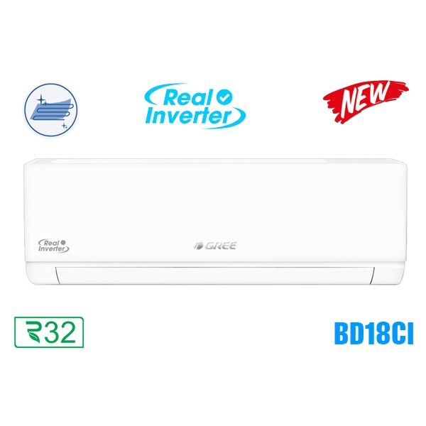 Điều hòa Gree 18.000BTU inverter BD18CI | Điều hòa 1 chiều tiết kiệm điện có màng lọc mật độ cao