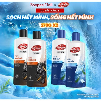 Combo 2 Sữa Tắm Lifebuoy Chăm Sóc Chuyên Sâu Cho Da Nam Giới Mới 270g