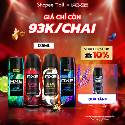 [DEAL SỐC] Xịt thơm nước hoa cao cấp AXE 135ml, Fine Fragrance mist lưu hương tinh tế và khử mùi lên tới 72h