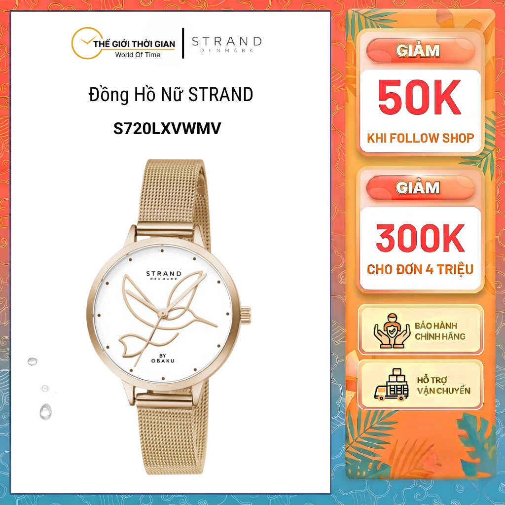 Đồng hồ đeo tay nữ hiệu OBAKU STRAND S720LXVWMV