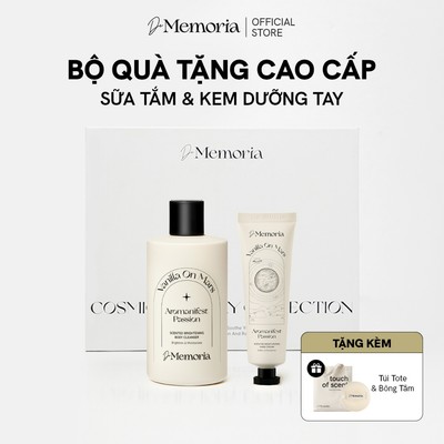 [BỘ QUÀ TẶNG CAO CẤP] Combo Sữa Tắm Sáng Da Hương Nước Hoa Và Kem Dưỡng Da Tay Hương Nước Hoa Vanilla On Mars De Memoria