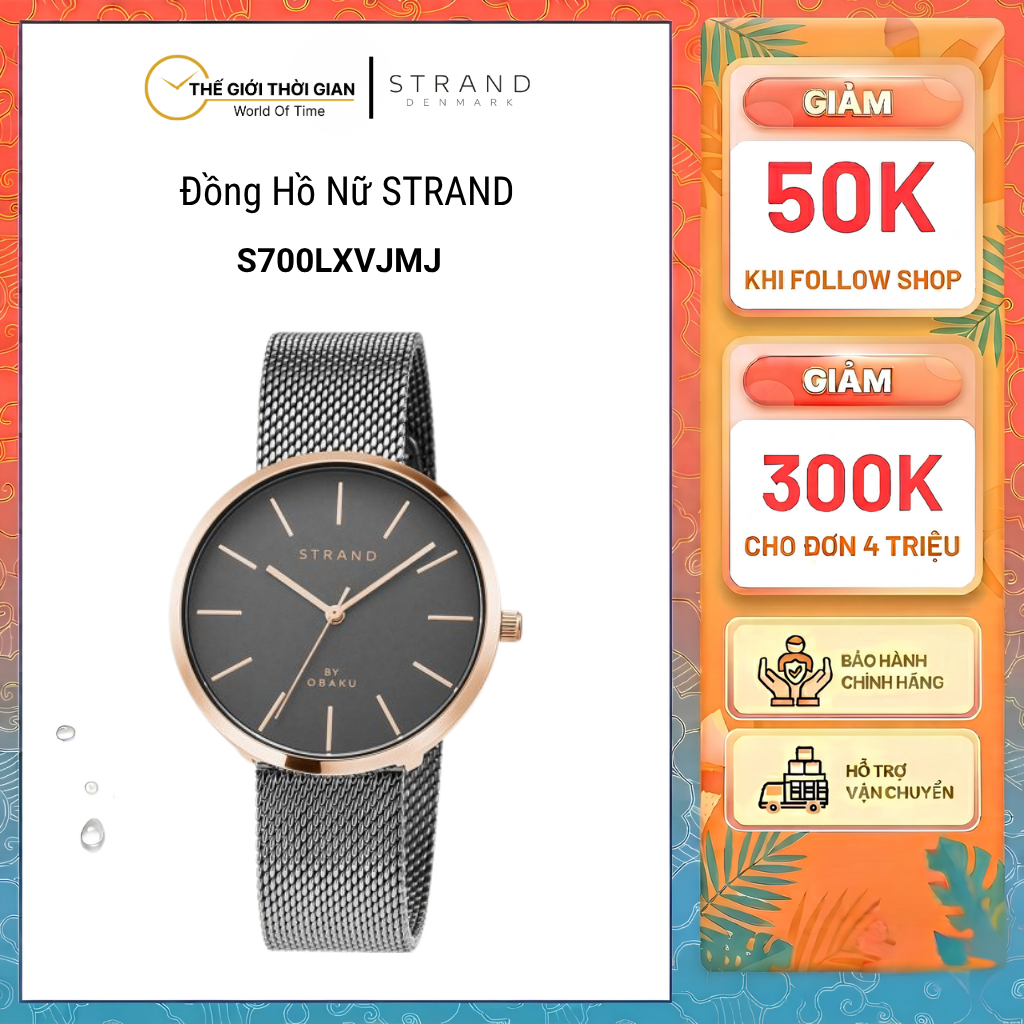 Đồng hồ đeo tay nữ hiệu Obaku S700LXVJMJ