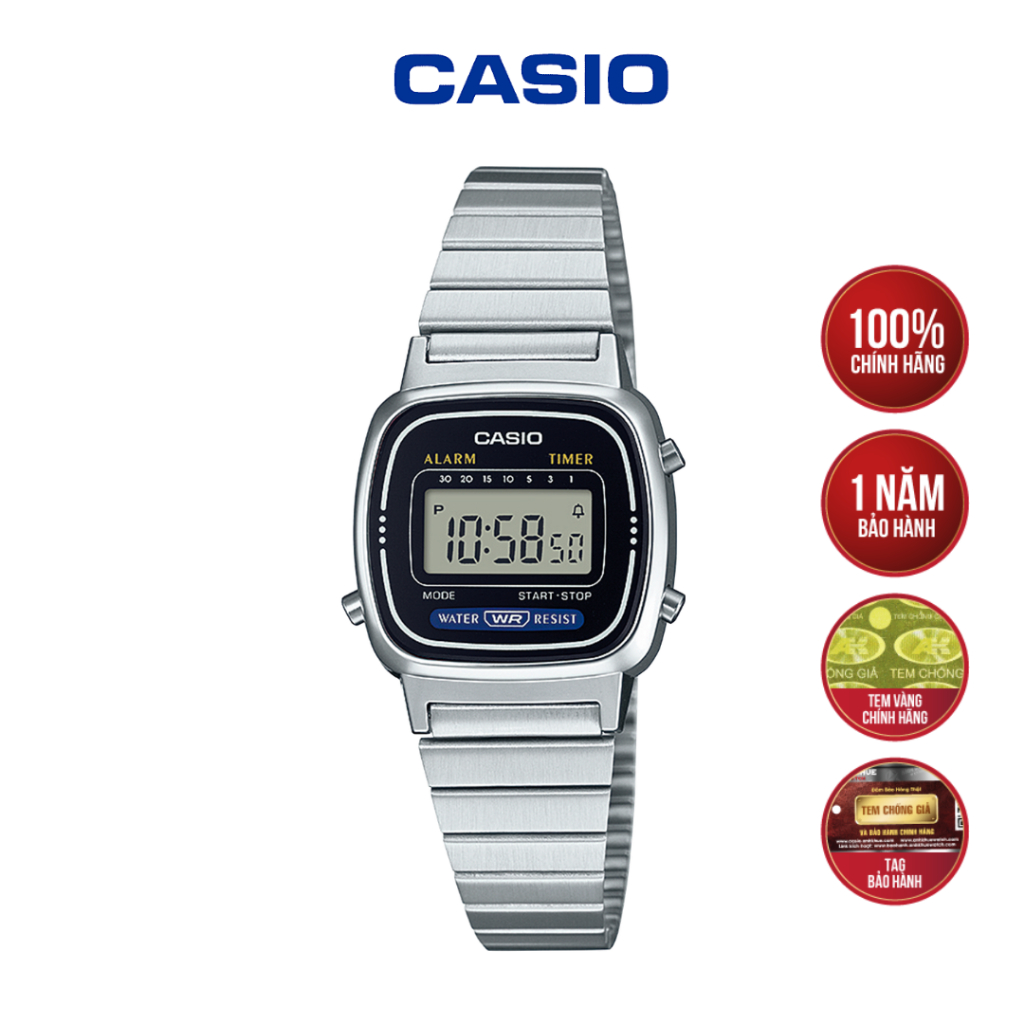Đồng Hồ Casio Nữ LA670WA-1DF Chính Hãng – Phong Cách Vintage, Siêu Nhẹ, Dễ Phối
