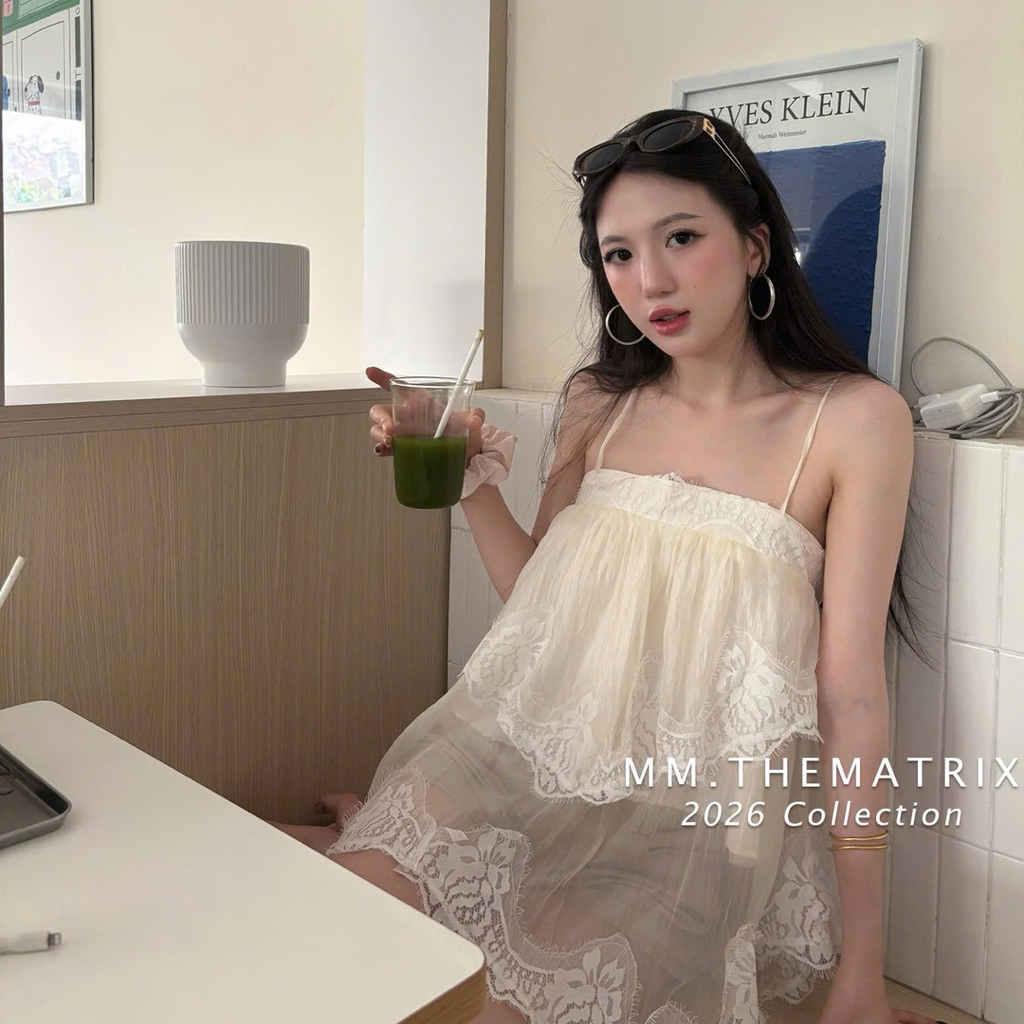 /Thematrix/ - (SẴN) Áo hai dây đi biển vải ren tơ/ Áo hai dây mùa hè (ảnh thật tự chụp) | BigBuy360 - bigbuy360.vn