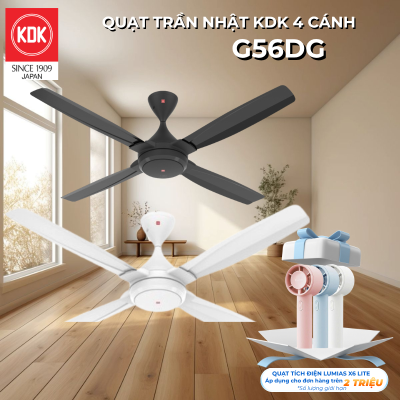 Quạt Trần Nhật KDK G56DG - Bảo Hành Chính Hãng 2 Năm KDK