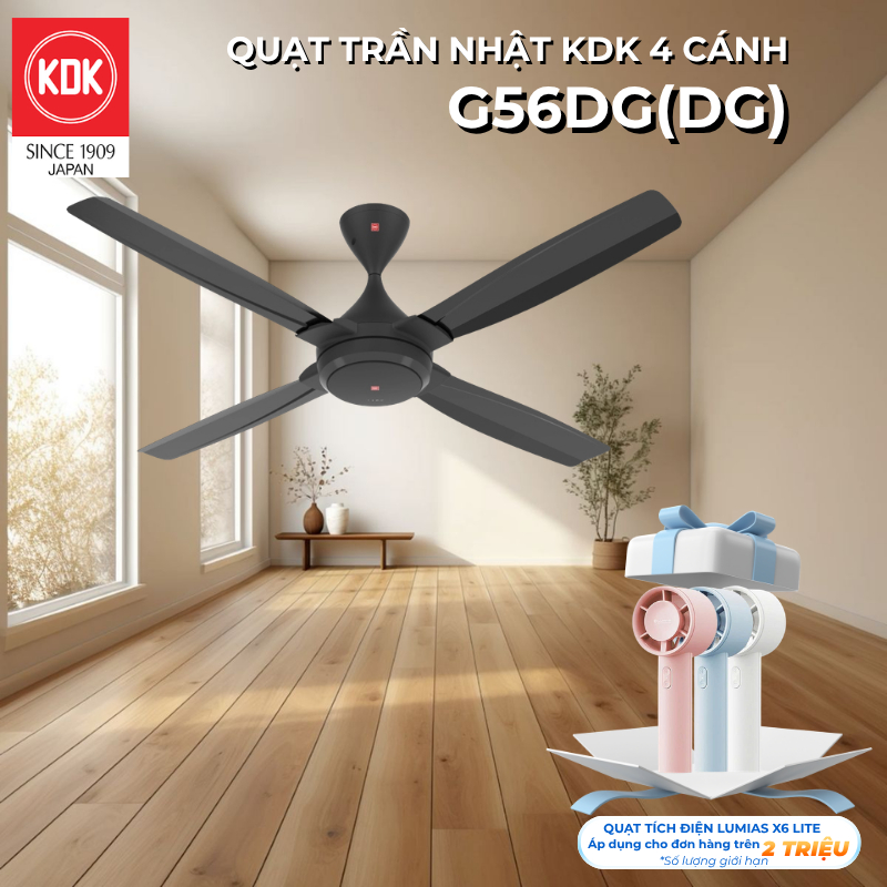 Quạt Trần Nhật KDK G56DG - Bảo Hành Chính Hãng 2 Năm
