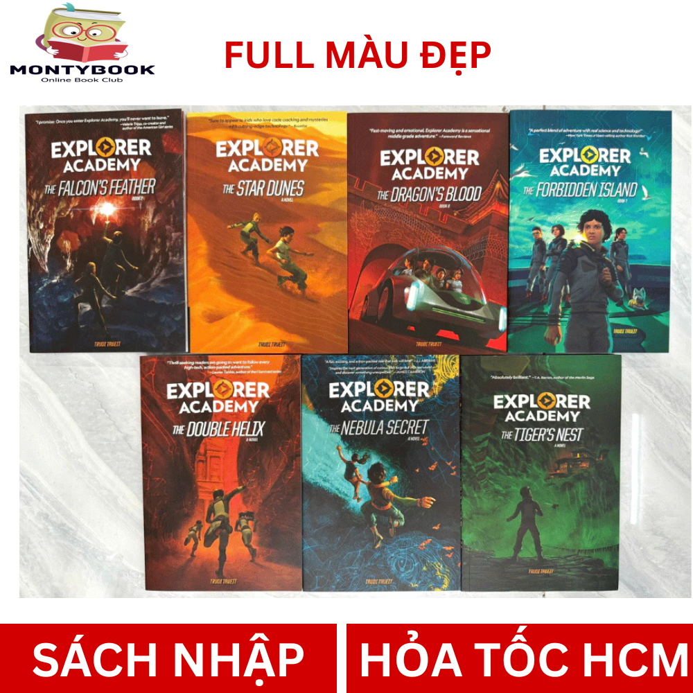 Truyện nổi tiếng -  National Geographic Explorer Academy 7 Books, học viện viễn thám FULL COLOR