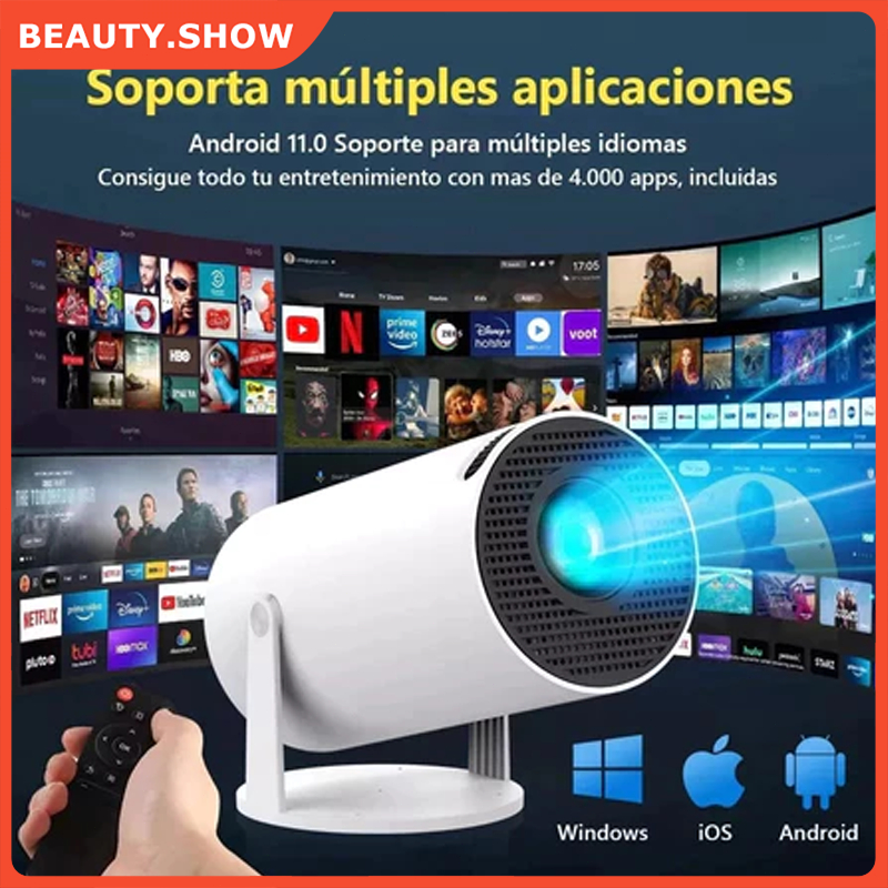 🥇FREESHIP🥇Máy chiếu mini HY300 Pro 4K Full HDMI Android 11.0 WiFi6 Bluetooth 5.0 1280*720p máy chiếu