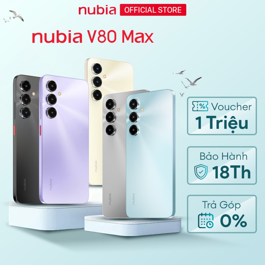 [Bán Chạy] Điện thoại di động Nubia V80 Max 20GB (8+12) I 256GB - Pin 6000mAh I Màn hình 6.9" 120Hz I Hỗ trợ NFC | BigBuy360 - bigbuy360.vn