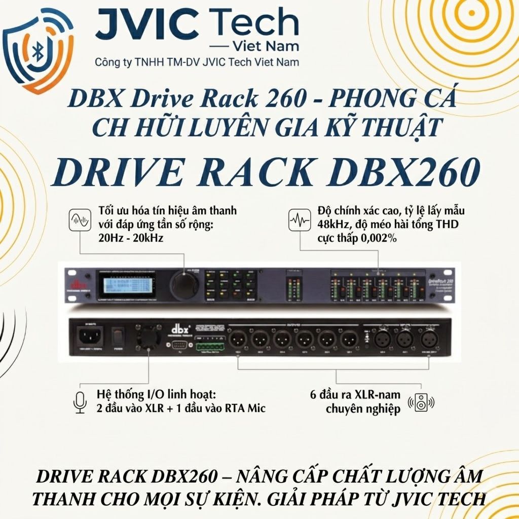 Thiết Bị Drive Rack DBX260 – Giải Pháp Quản Lý Loa Chuyên Nghiệp