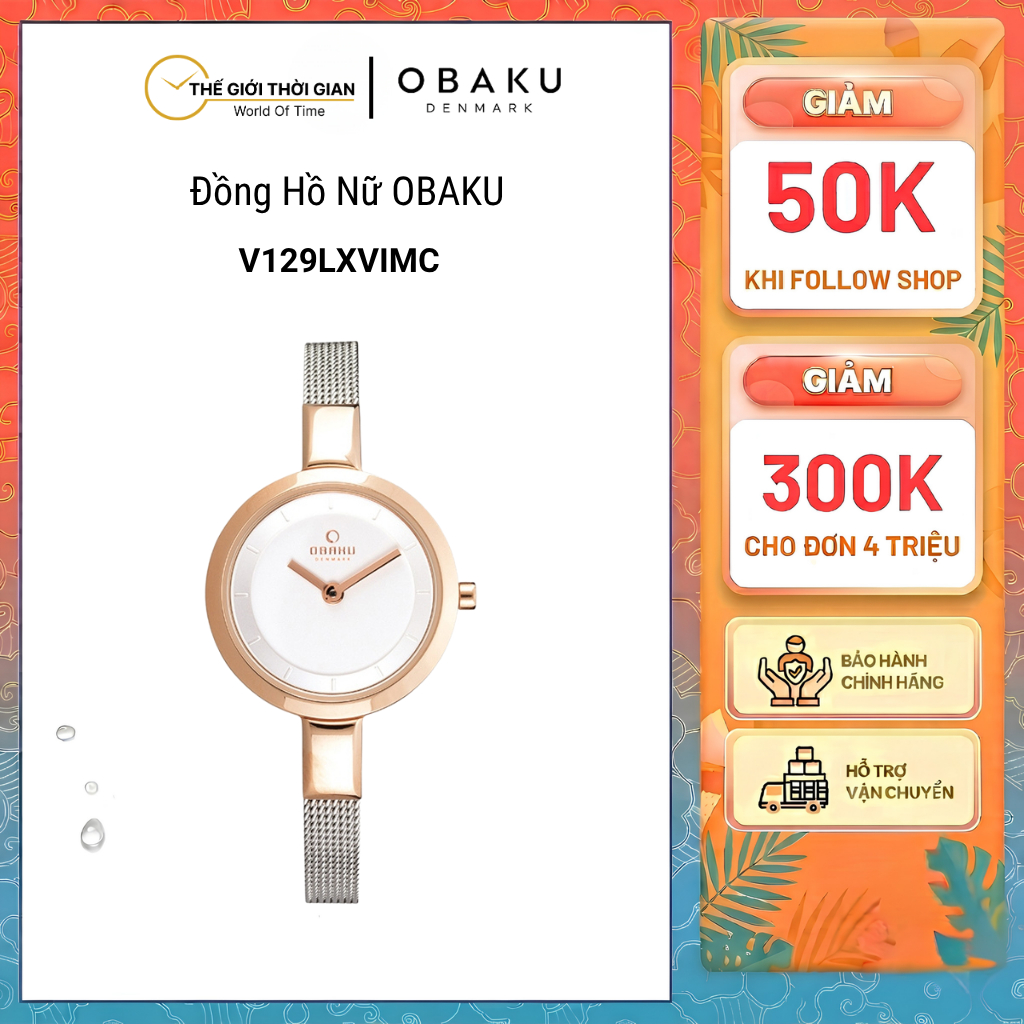 Đồng hồ đeo tay nữ  hiệu Obaku V129LXVIMC