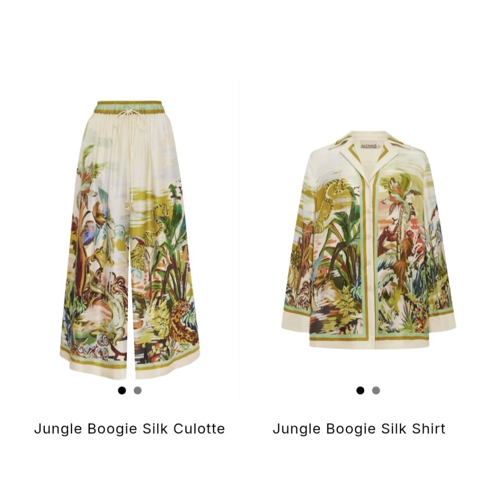 Ale Matching set jungle boogie silk / Set lụa Jungle dài tay Ale