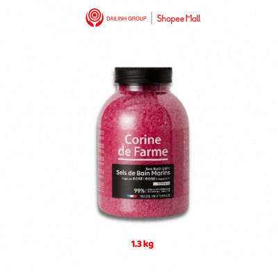 Muối Tắm Hoa Hồng Corine De Farme 1.3Kg – Tẩy Tế Bào Chết, Dưỡng Da Mềm Mịn, Hương Thơm Dịu Nhẹ