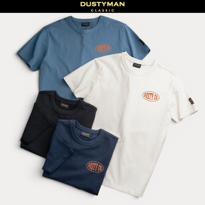 Áo Thun Nam Dusty & Co Dustyman Cổ Điển, Vải Cotton Cao Cấp, Co Giãn, Thoáng Mát, Form Regular Fit