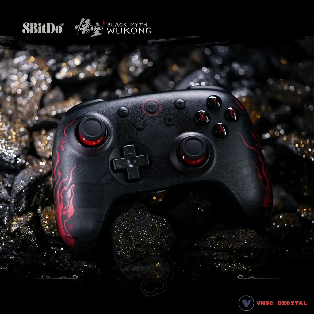 Tay cầm chơi game có dây 8BitDo Ultimate 2C Black Myth Wukong - Chính Hãng