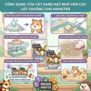 Cát Sand Hamster Thơm 5KG Lót Chuồng Hamster/Sóc/thỏ/Nhím/Bọ Cao Cấp Khử Mùi Tốt