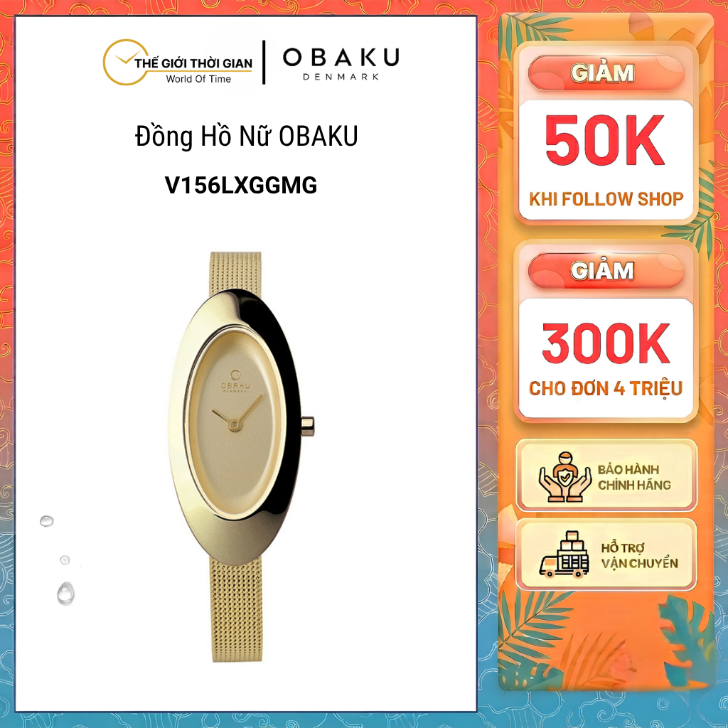Đồng hồ đeo tay nữ hiệu Obaku V156LXGGMG