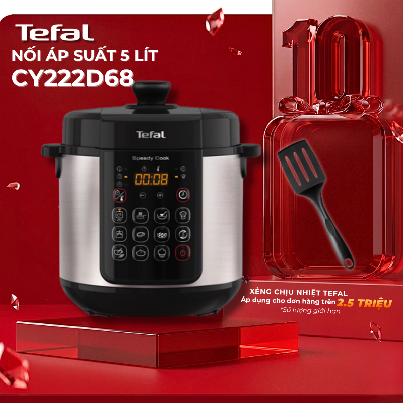 Nồi áp suất điện đa năng Tefal Speedy Cook 5L CY222D68 - chính hãng / BH 02 Năm